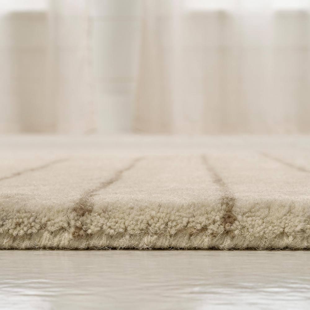 JONATHAN Y Retro Bohemian Abstract Striped Handwoven Wool Ivory/Beige 6 ft. x 9 ft. Area Rug