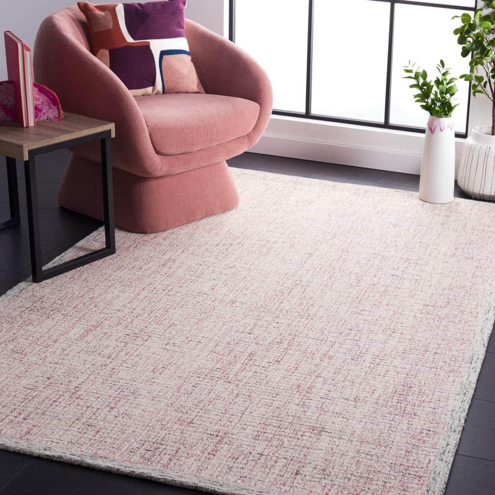 Abstract ABT467 Handmade Indoor Accent Rug - Pink/Ivory - 3'x5' - Safavieh