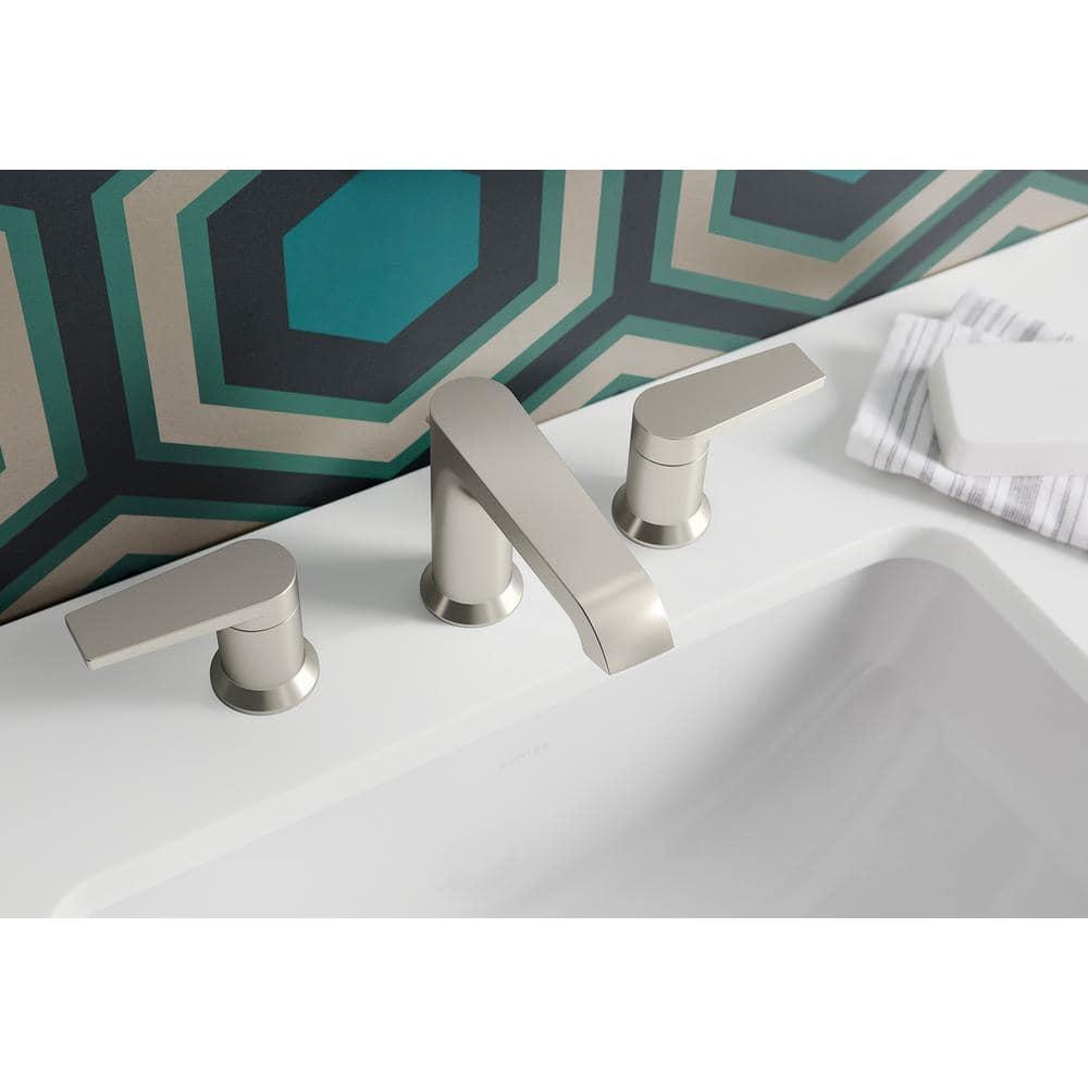 Kohler ® Hint ® Widespread Brushed Nickel Bathroom Sink Faucet
