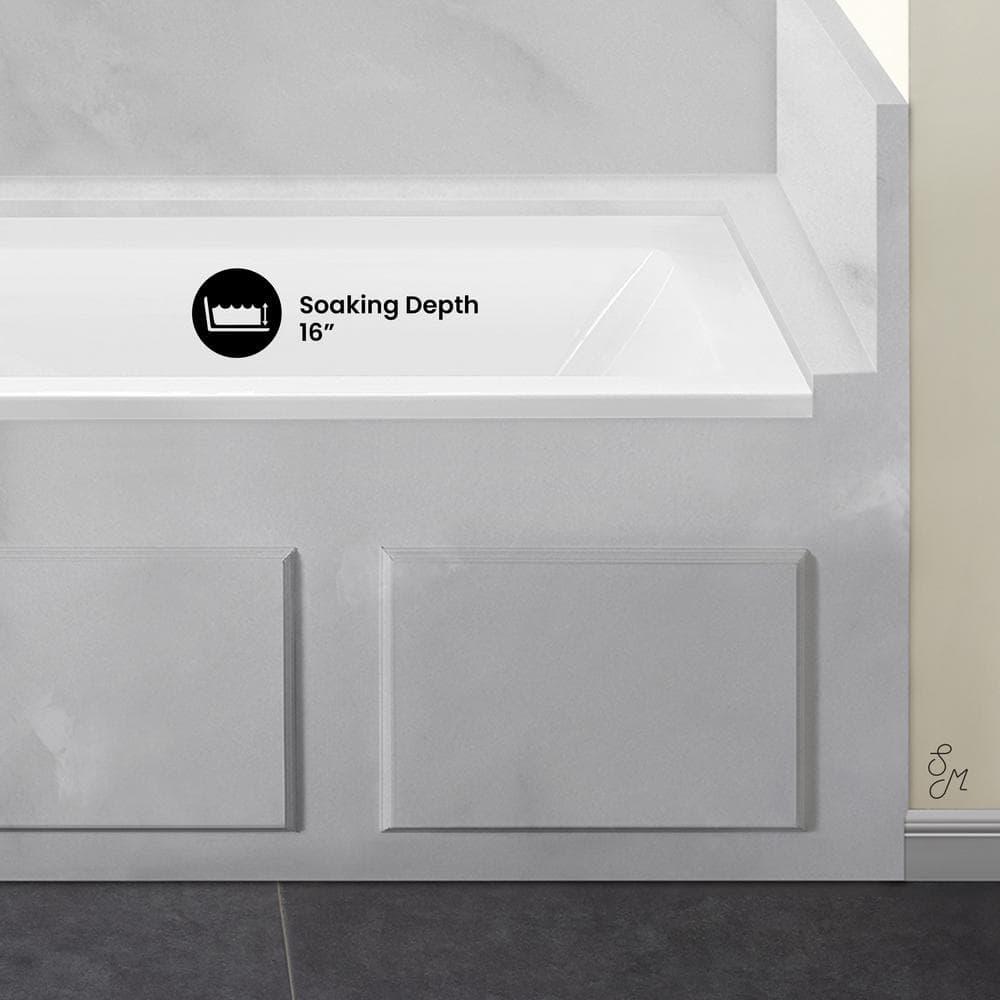 Swiss Madison SM-DB565 Voltaire 66" x 32" Alcove Bathtub
