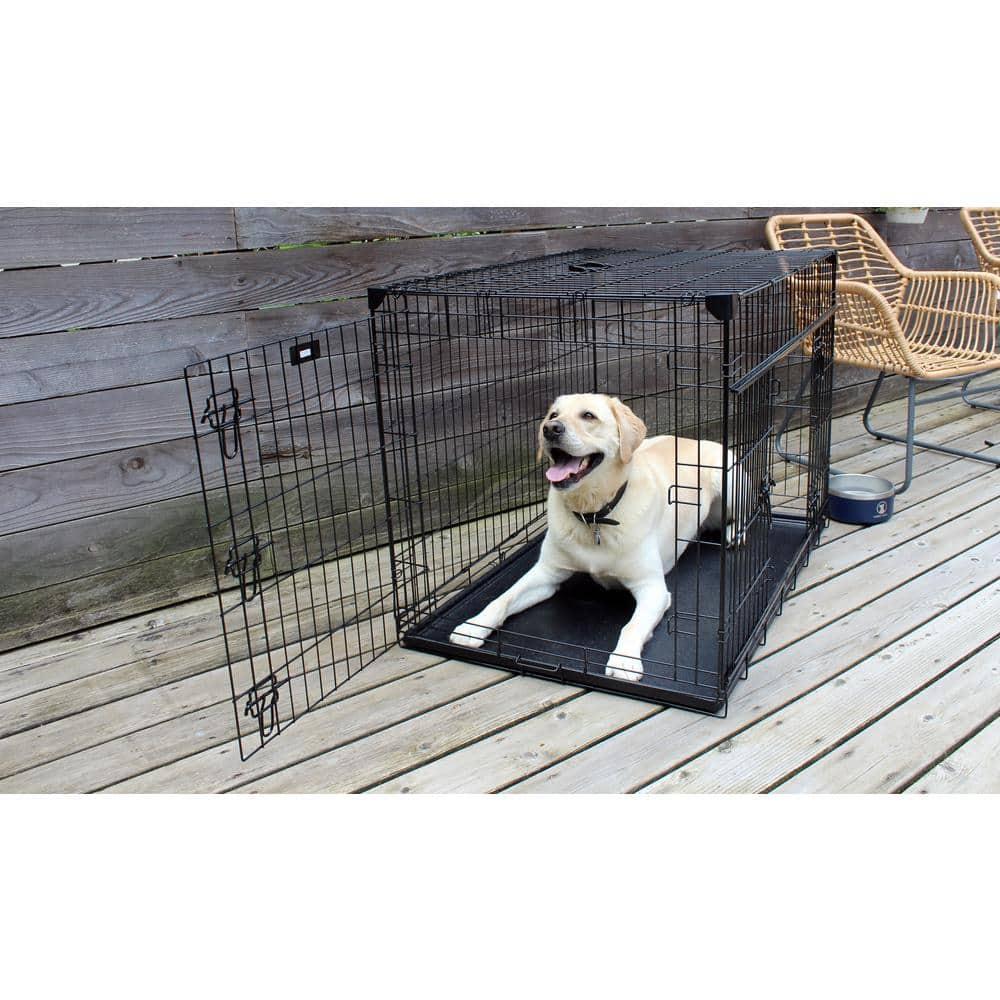 Lucky Dog Sliding Door Crates Pet Crate with Sliding Double Door