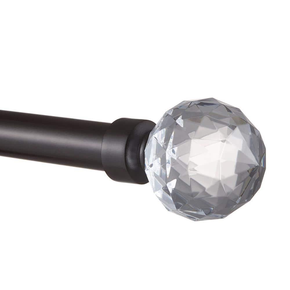 Amalgamated Textiles EXCLUSIVE HOME Crystal Ball 1" Curtain Rod and Finial Set