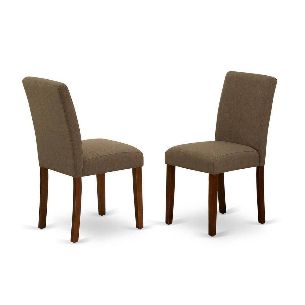 East West Furniture Dublin 3-piece Wood Dining Set in Mahogany/Coffee