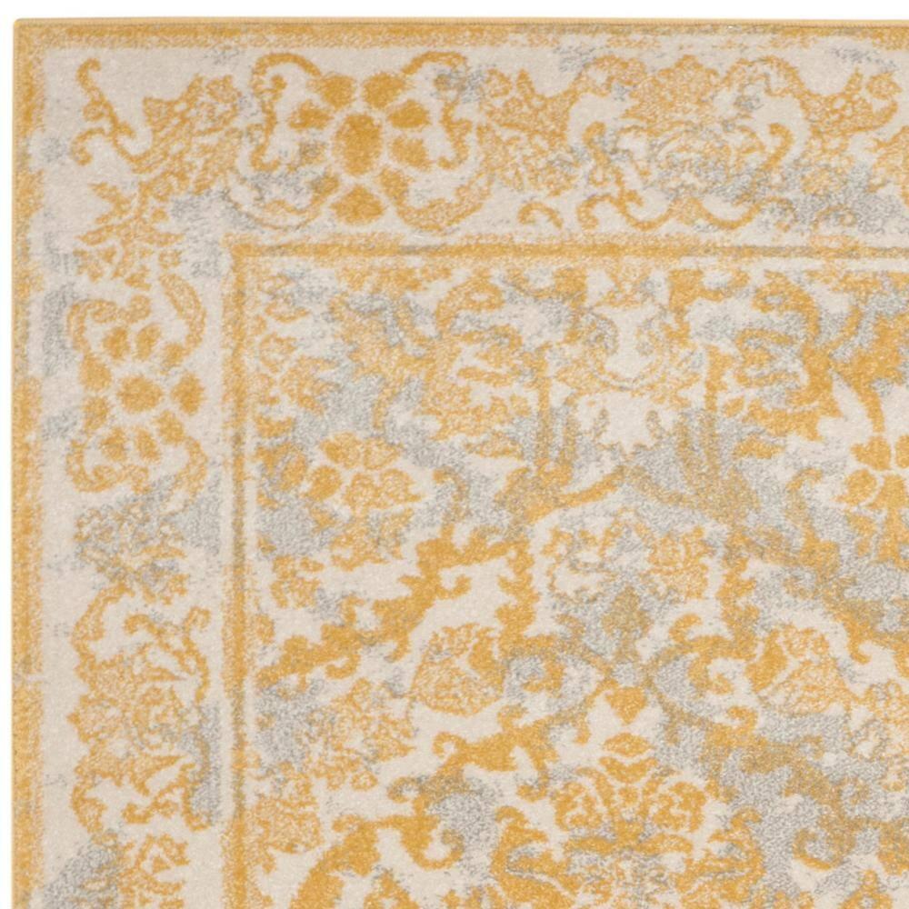 Evoke EVK242 Power Loomed Indoor Area Rug - Ivory/Gold - 4'x6' - Safavieh