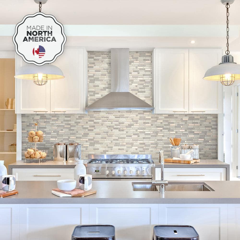 10.06'' W x 10.13'' L Gel Peel and Stick Mosaic Tile