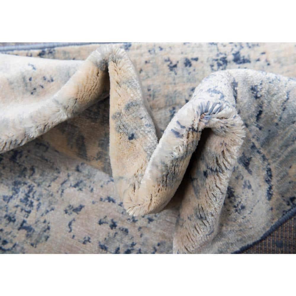 Unique Loom Asheville Collection Area Rug - Tanglewood (8'  x 10' Rectangle Blue/Light Blue)