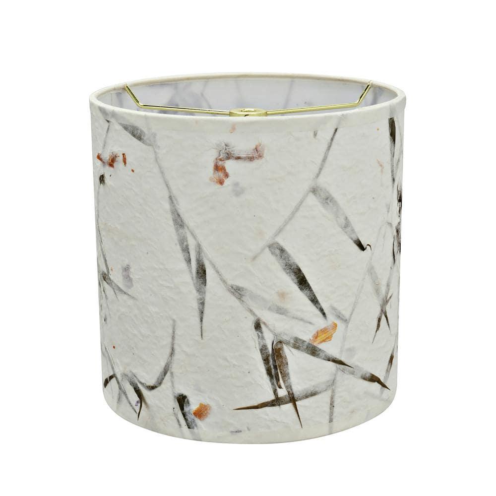 Aspen Creative 31223 Transitional Drum (Cylinder) Shaped Spider Construction Lamp Shade in Off White, 8" wide (8" x 8" x 8")