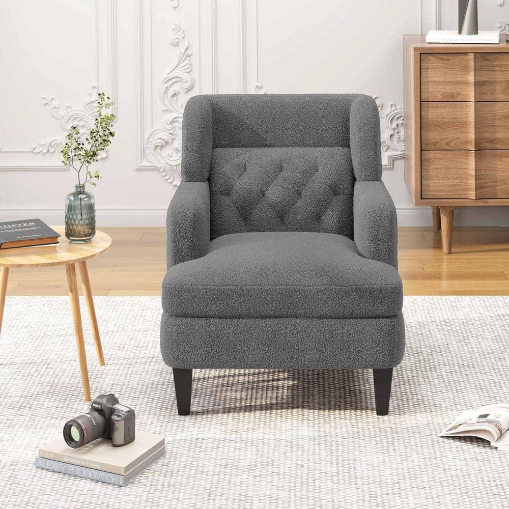 Christopher Knight Home Mantua Fabric Tufted Accent Chairs,Dark Gray