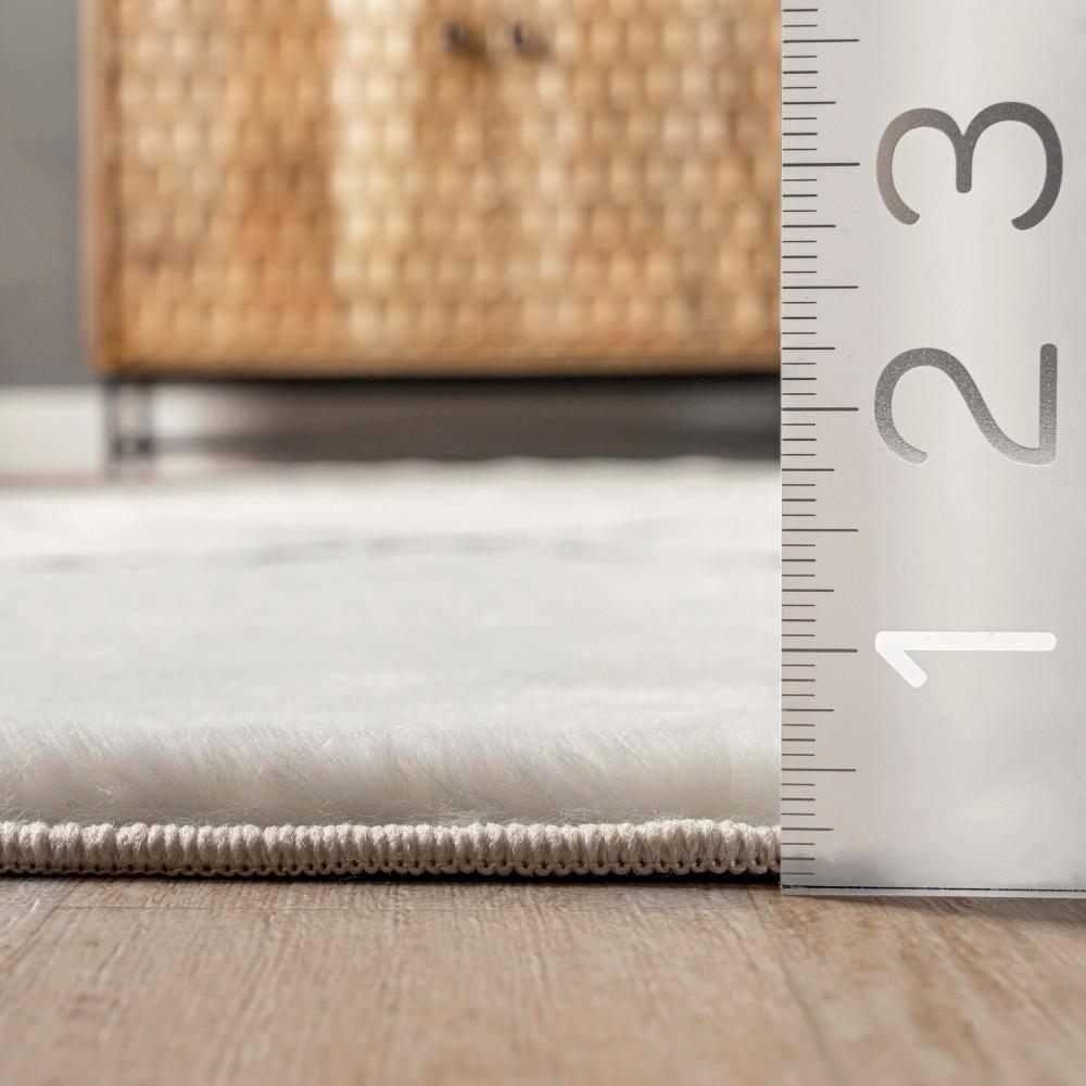 Loon Peak® Addy Trellis Machine Washable Shag Ivory Area Rug