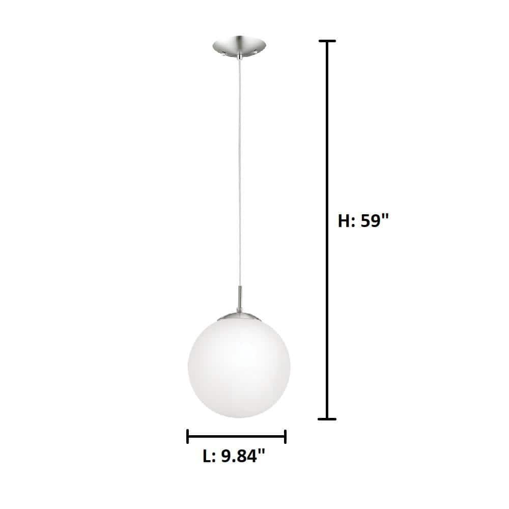 Eglo USA Rondo 8526 Opal Glass Hanging Pendant Light