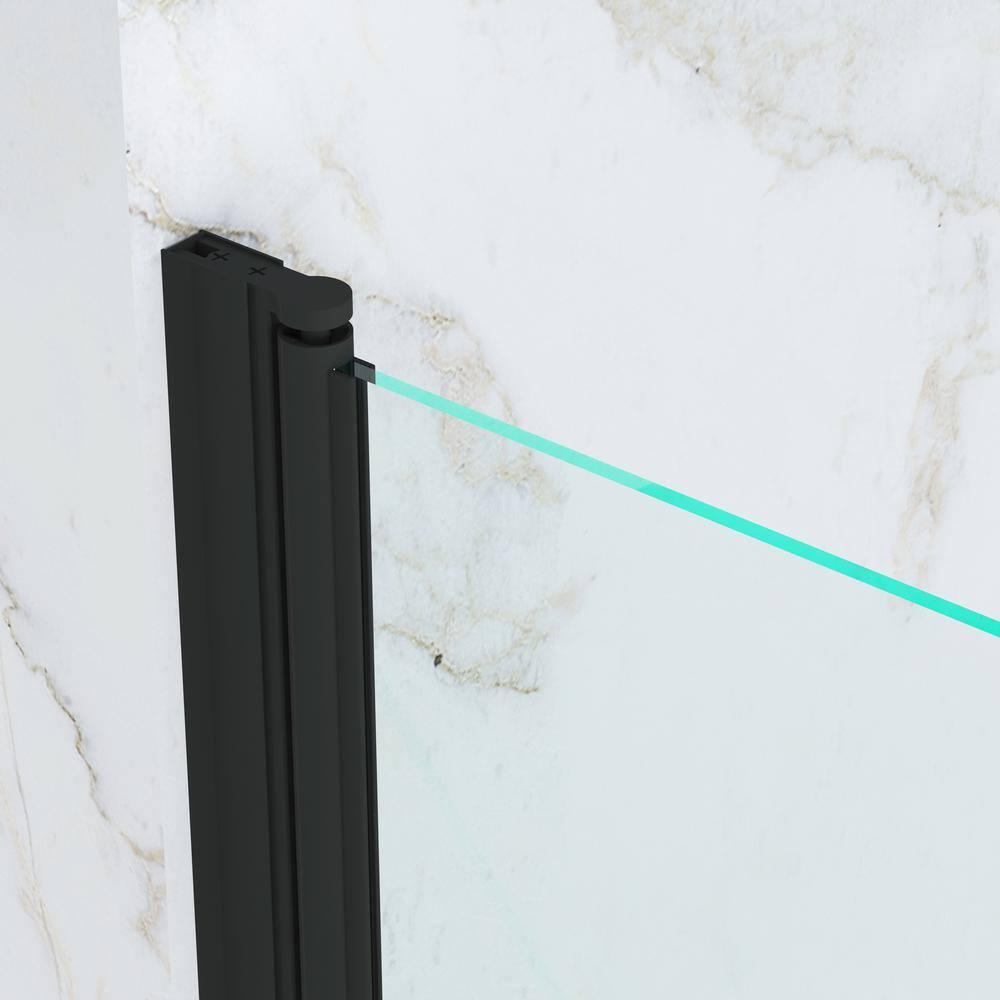 Jraty Glass 43" W x 55" H Frameless Tub Door