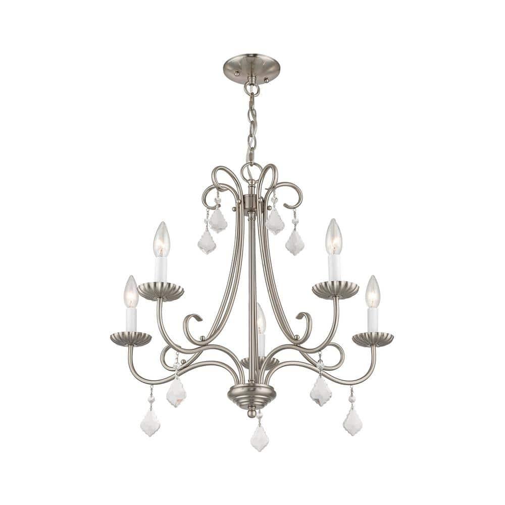 Livex Lighting Daphne 5 - Light Chandelier in  Brushed Nickel