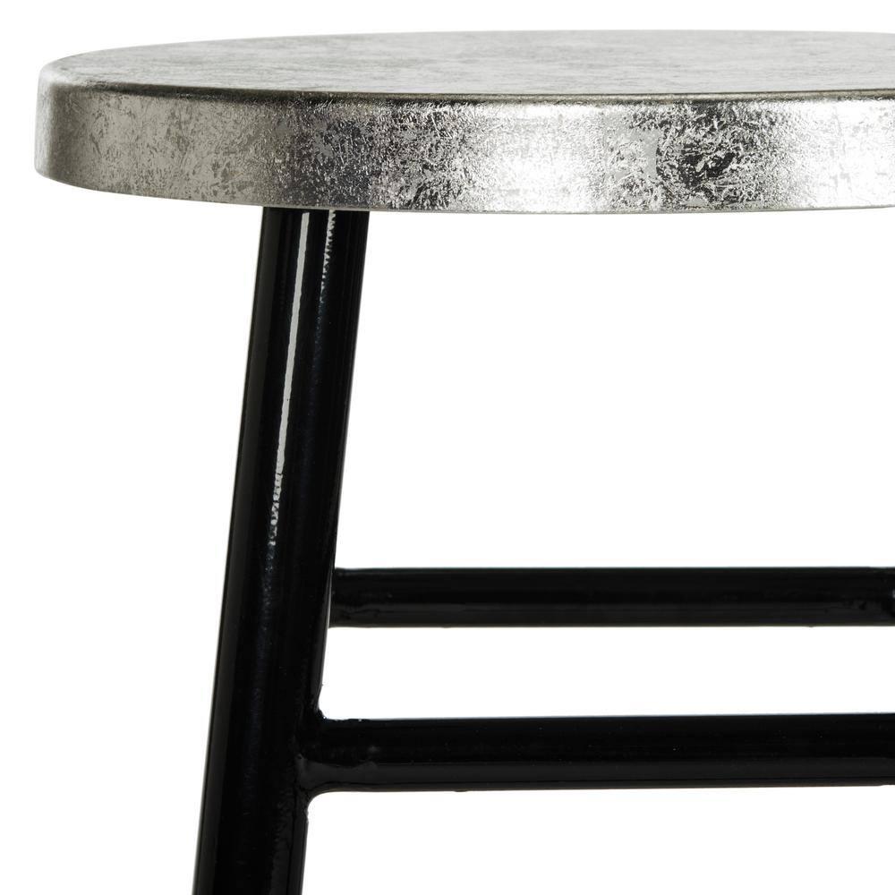 Kenzie Silver Dipped Counter Stool - FOX3211 - Black/Silver - Safavieh Couture