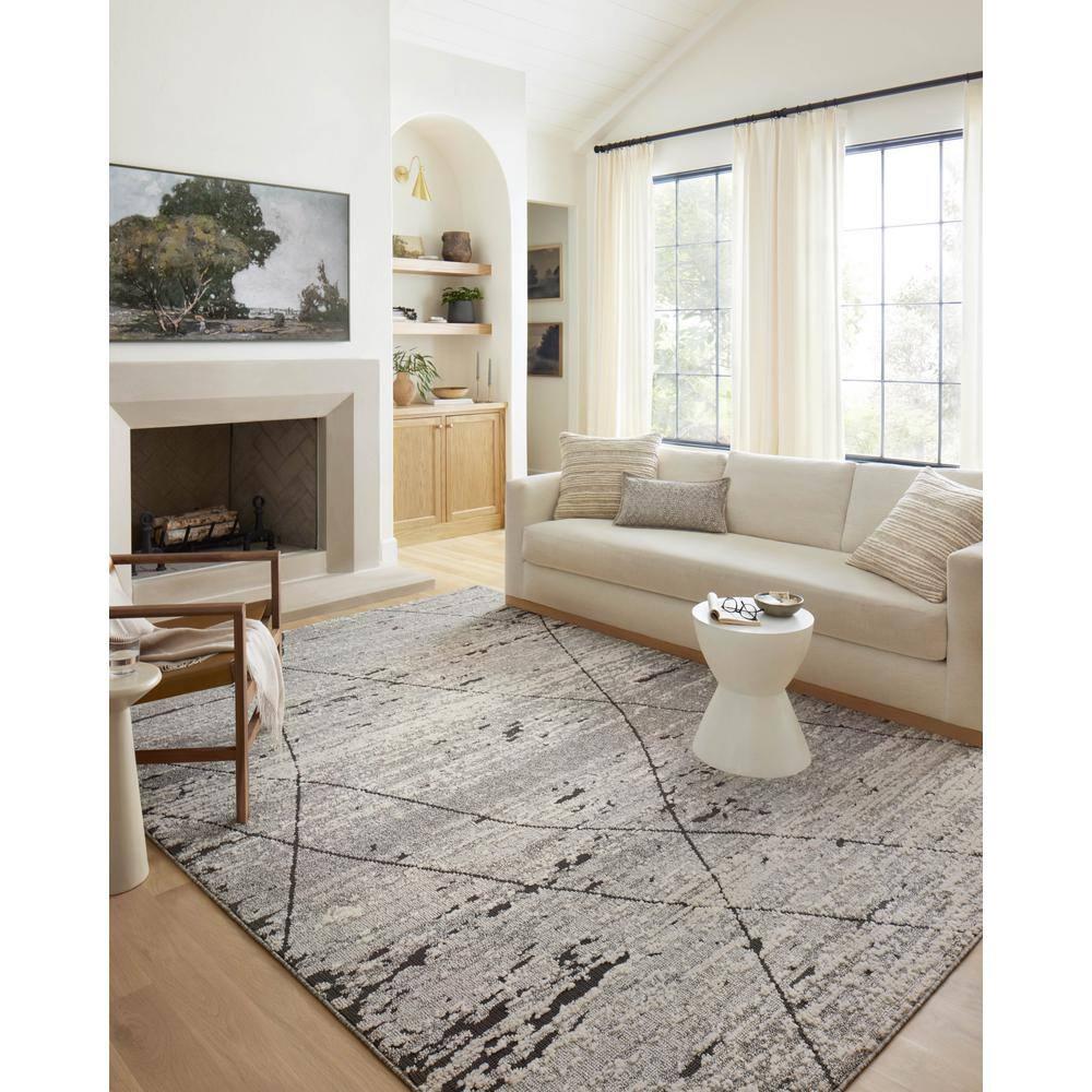 Loloi II Fabian Grey / Charcoal 18" x 18" Sample Area Rug