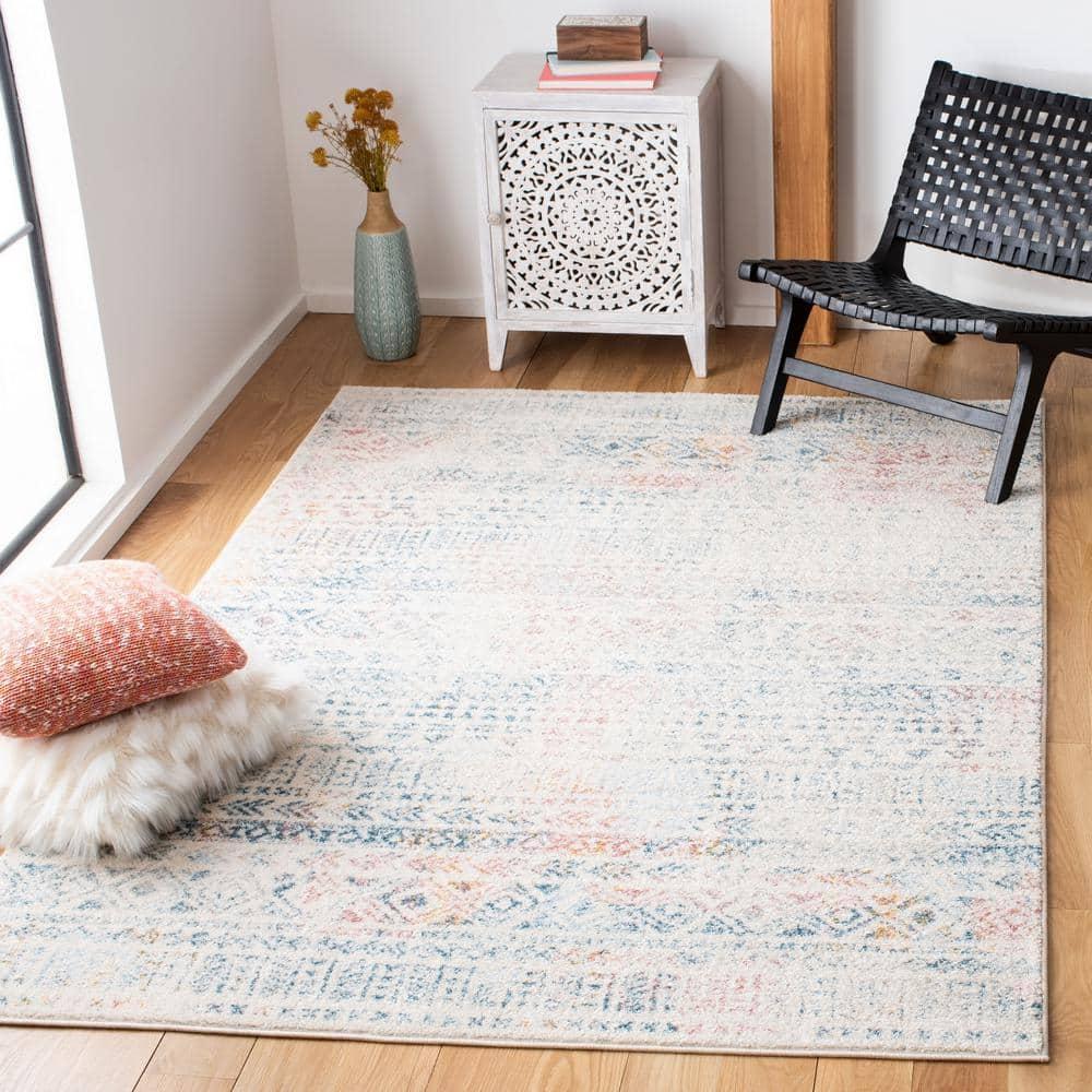 Tulum TUL263 Power Loomed Area Rug - Ivory/Terracotta - 6'x9' - Safavieh.