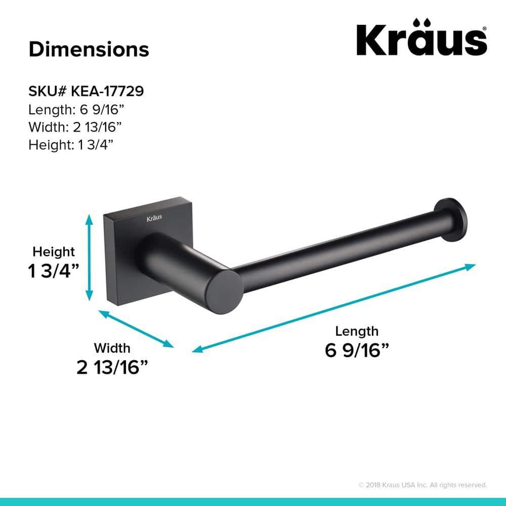 Kraus KEA-17729MB Ventus Bathroom Wall Mount Toilet Paper Holder