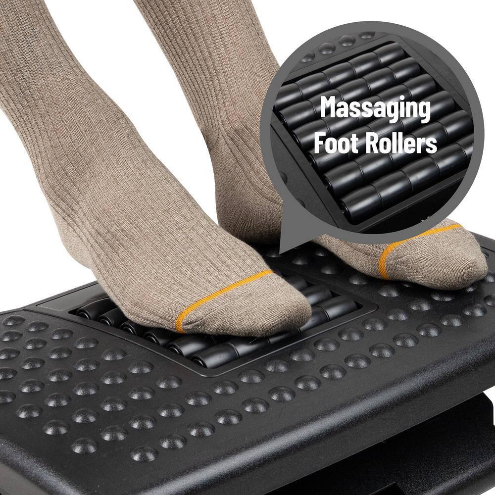 Mind Reader Mind Reader Foot Rest, Under Desk at Work, Ergonomic, Height Adjustable, Plastic, 18"L x 13"W x 6.75"H