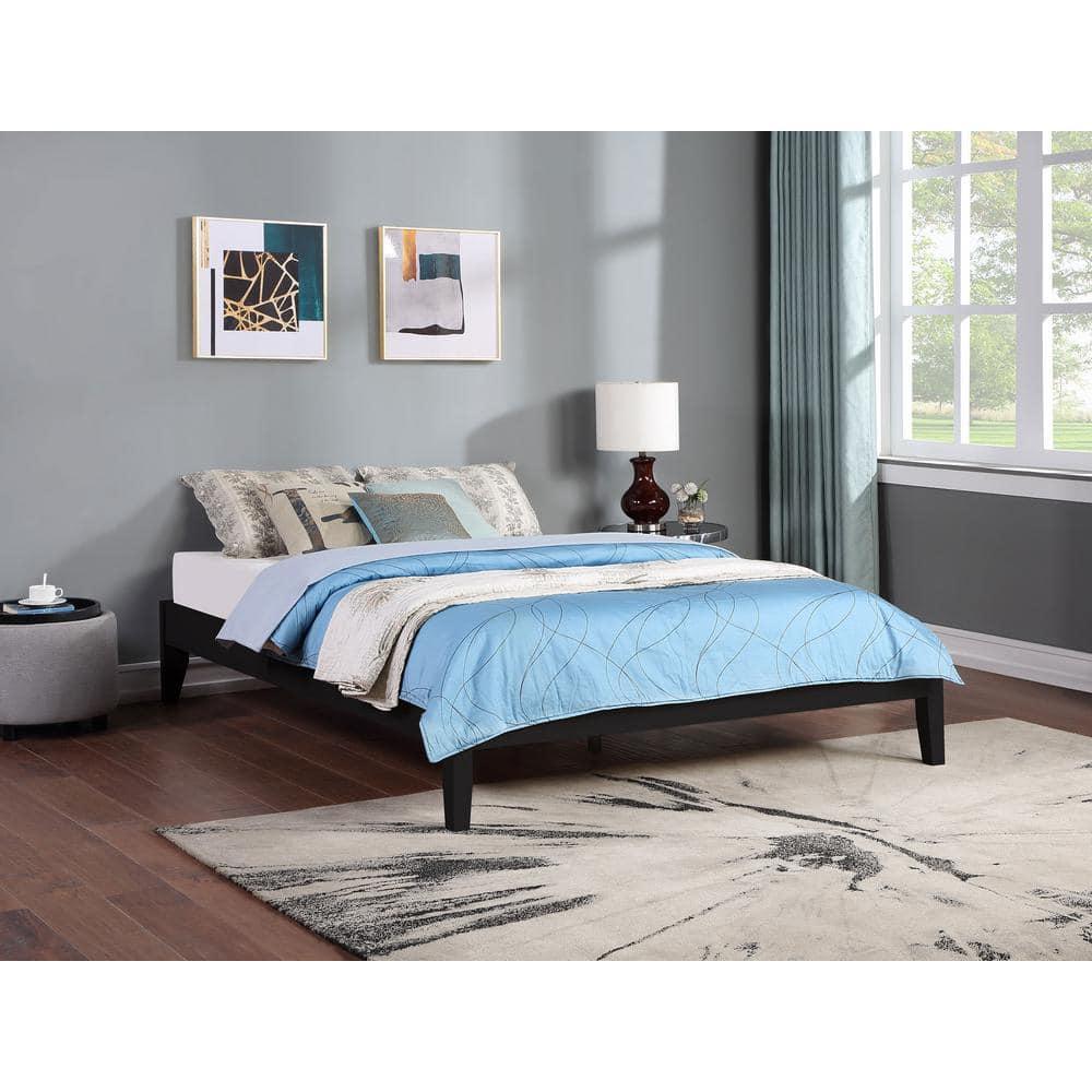 Coaster Hounslow Contemporary Wood Platform Eastern King Bed in Black