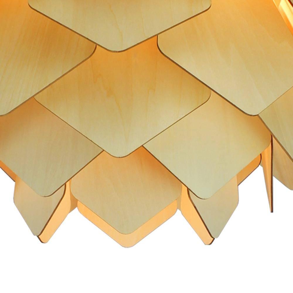 Bethel International JU01C20 Exquisite Ceiling Fixture - Color:White-Color:Natural Wood