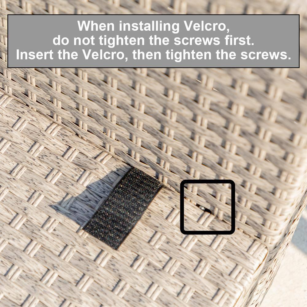 Aug-guan 7-Piece Patio Furniture Set, All-Weather Boho Outdoor Conversation Set Sectional Sofa with Water Resistant Grey Thick Cushions and Storage Table for Yard,Lawn,Grey