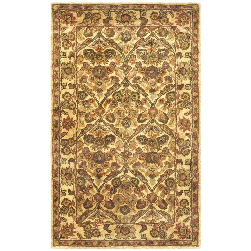 Antiquity AT51 Hand Tufted Indoor Accent Rug - Gold - 3'x5' - Safavieh
