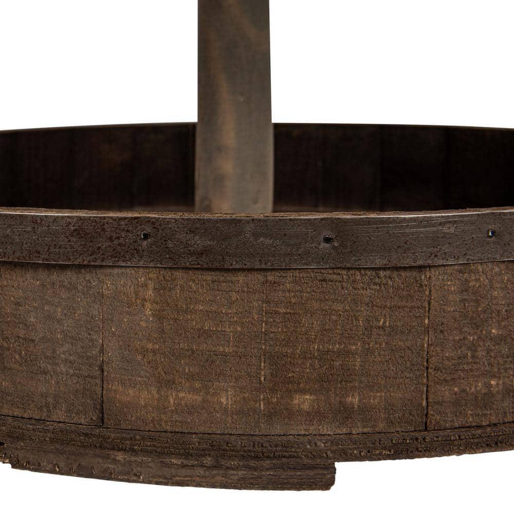 Creative Co-Op Decorative Wood & Tin 3 Tier Tray