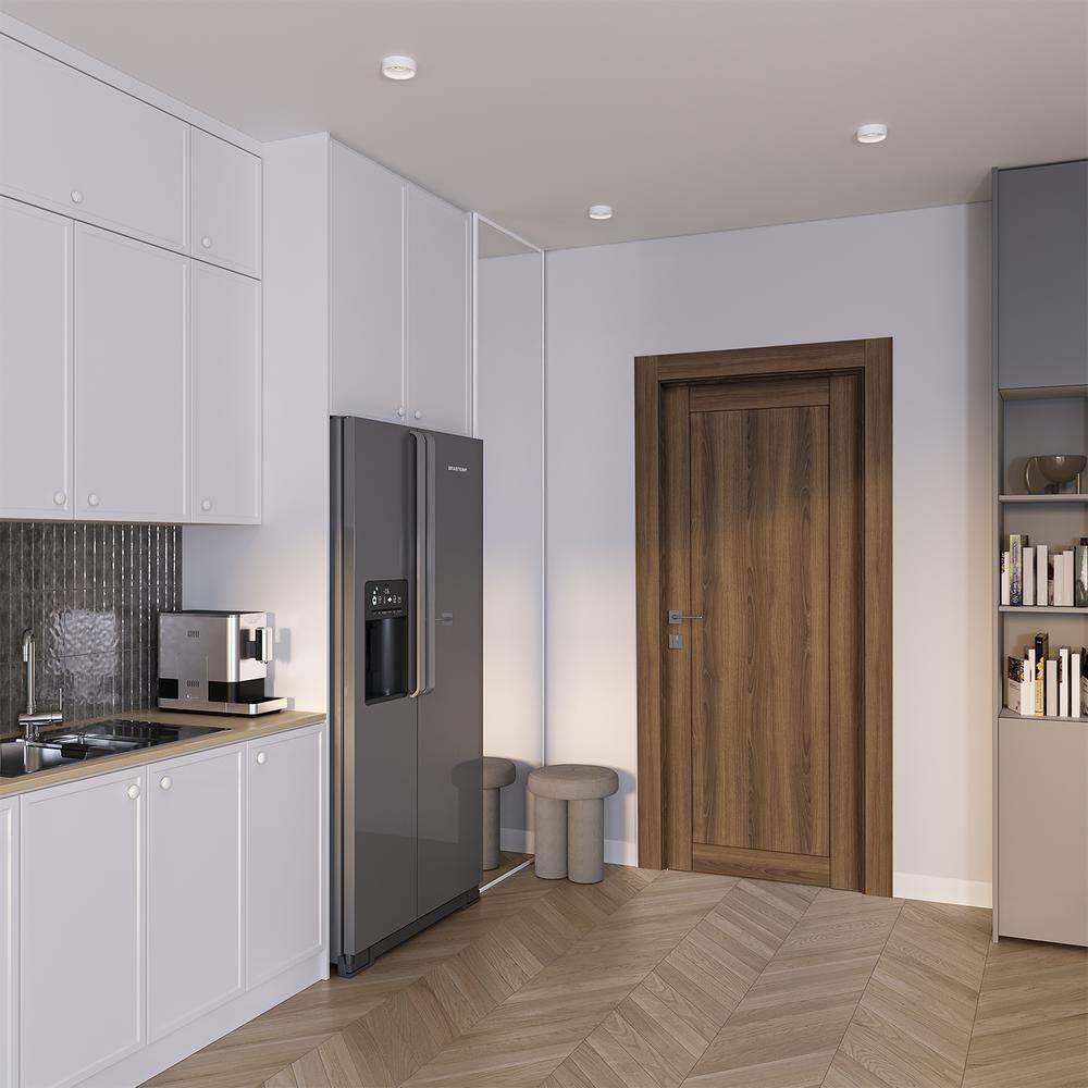Belldinni 1 Panel Shaker DIY-Friendly Solid Manufactured Wood Paneled Prefinished Standard Interior Door