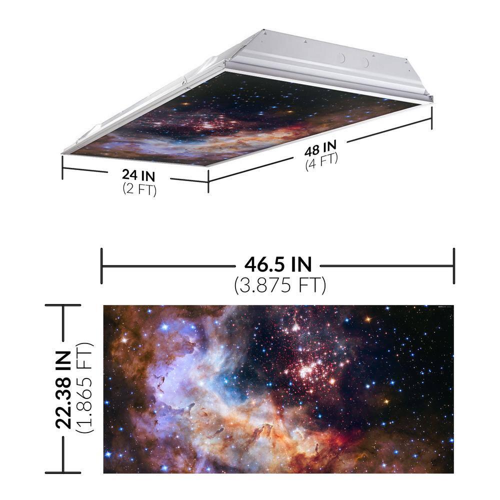 Octo Lights Astronomy Fluorescent Light Covers for Ceiling Lights - For 2x4 Light Fixture - by Octo Lights