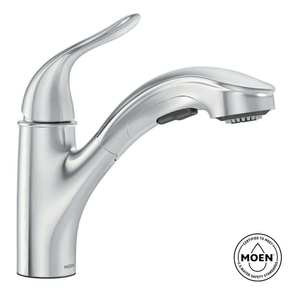 Moen 87557 Brecklyn Single-Handle Pull-Out Sprayer Kitchen Faucet with Power Clean in Chrome