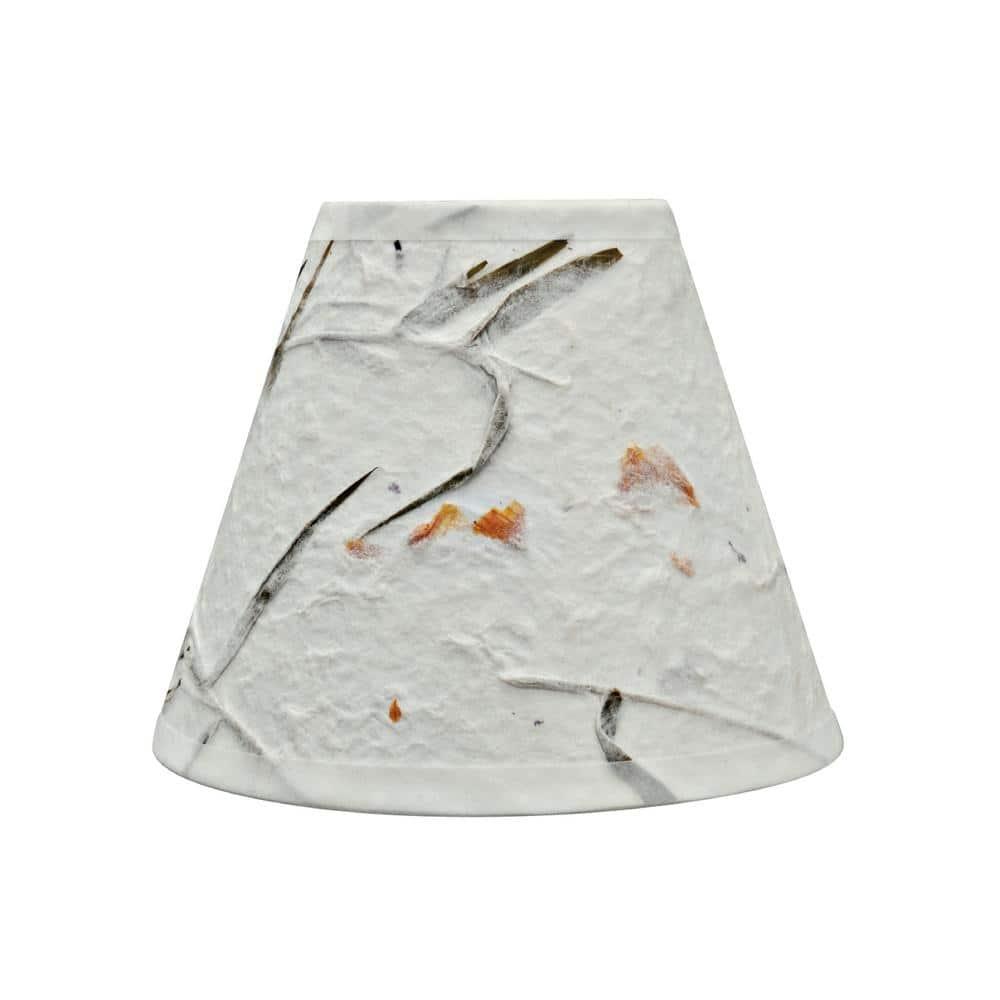 Aspen Creative 32115-6 Small Hardback Empire Shape Chandelier Clip-On Lamp Shade Set (6 Pack), Transitional Design in Off White, 6" bottom width (3" x 6" x 5")