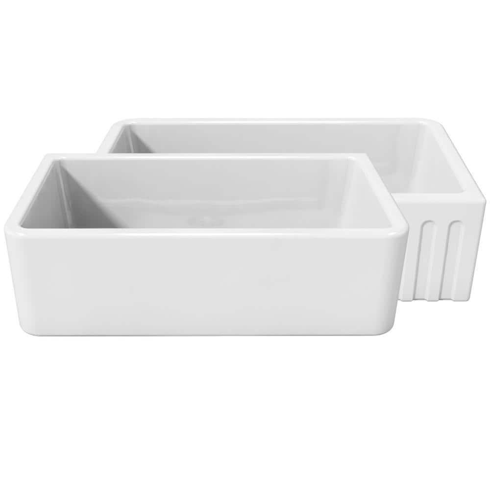 Latoscana LFS3318W 33 in. Fireclay Single Bowl Kitchen Sink