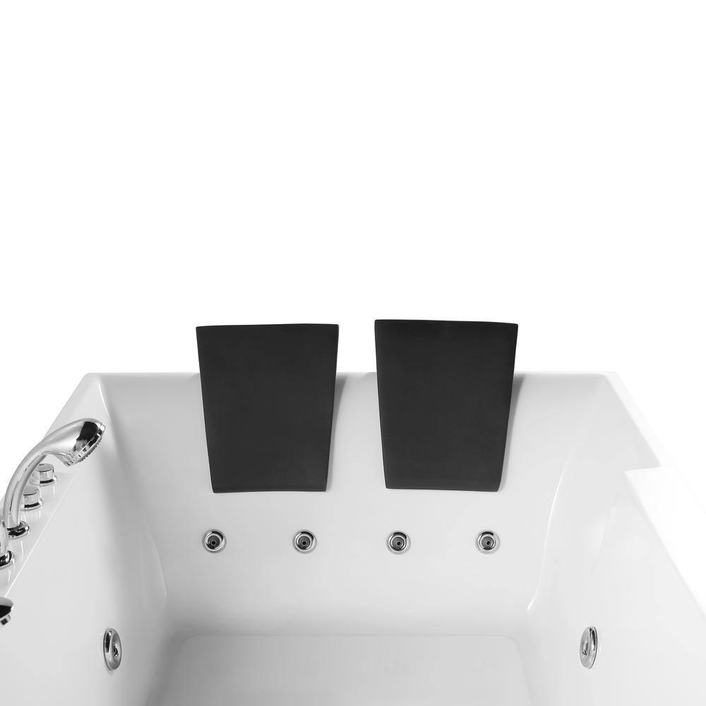 Modern 72'' x 48'' Alcove / Tile In Whirlpool Plastic / Acrylic Bathtub with Faucet