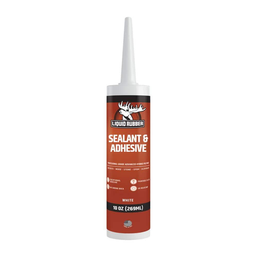 10.2 oz. White, Caulk - Hybrid Adhesive and Protective Sealant, Synthetic Rubber (1-Pack)
