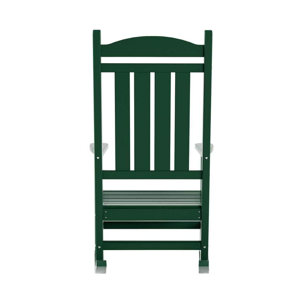 Polytrends  Laguna Hdpe All Weather Outdoor Patio Rocking Chair Dark Green