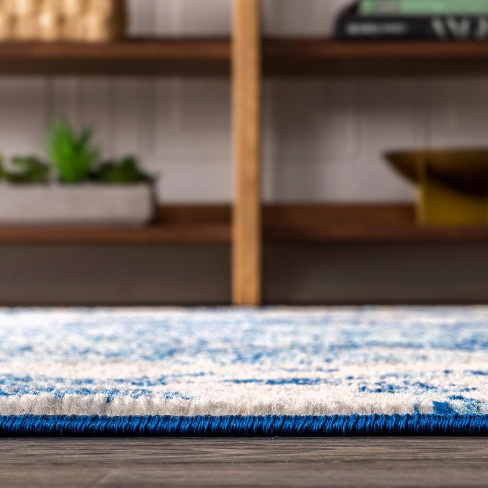 JONATHAN Y Bohemian FLAIR Boho Vintage Medallion Cream/Blue 8 ft. x 10 ft. Area Rug