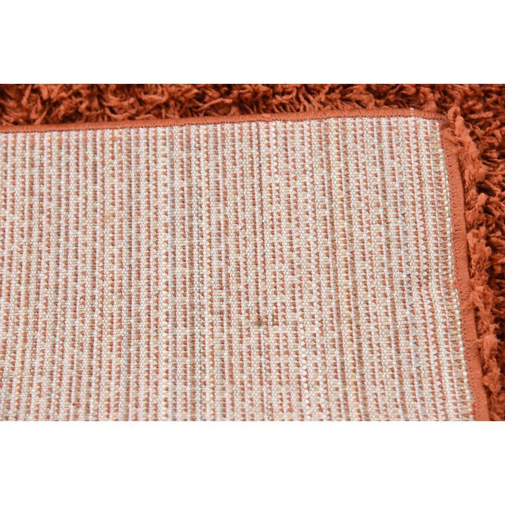 Unique Loom 8' 0 x 11' 0 Rectangle Solid Shag Terracotta Area Rug