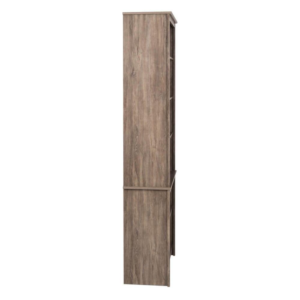 Prepac Tall 6-Shelf Bookcase, Drifted Gray