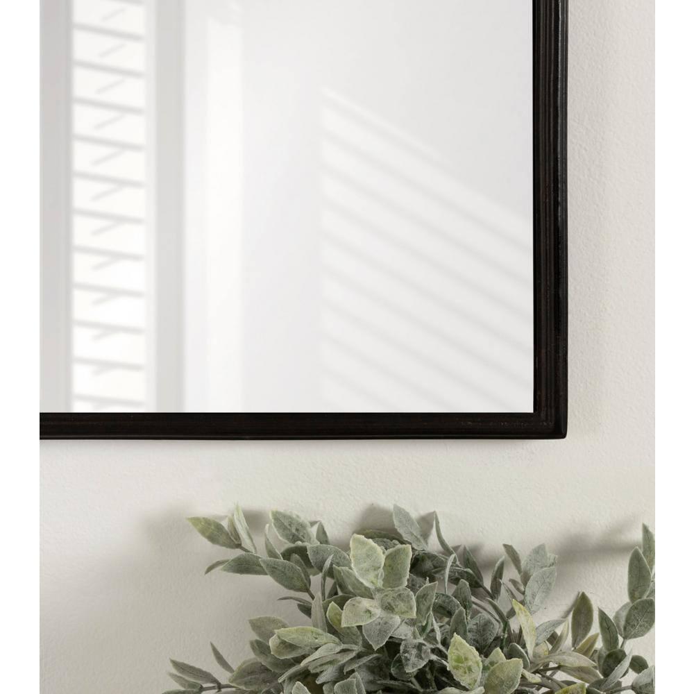 36" x 24" Caskill Framed Arch Wall Mirror Black - Kate & Laurel: Large, Modern Design, Wall-Mounted