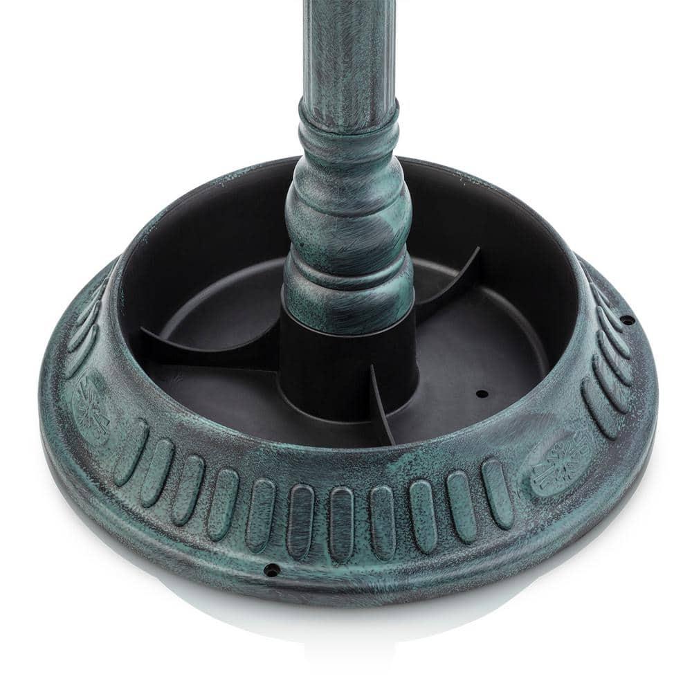 Alpine Corporation Plastic Bird Bath with Plant Adaptability, Green