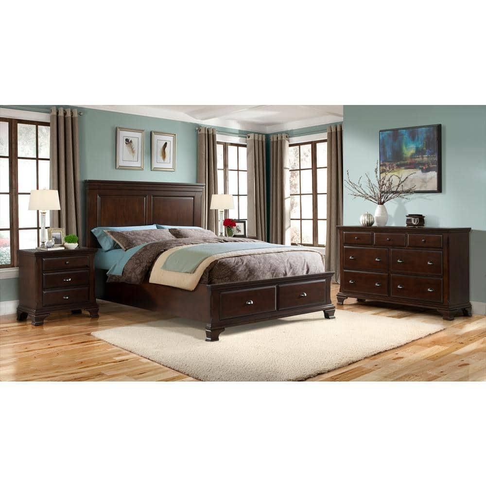 Picket House Furnishings Brinley Solid Wood Dresser with Mirror in Cherry