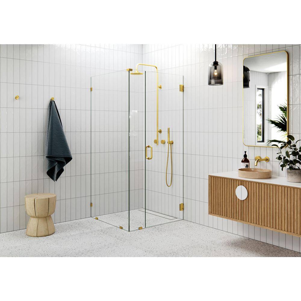 Glass Warehouse 78" H Pivot Frameless Shower Door 90-WH-37-35-SB