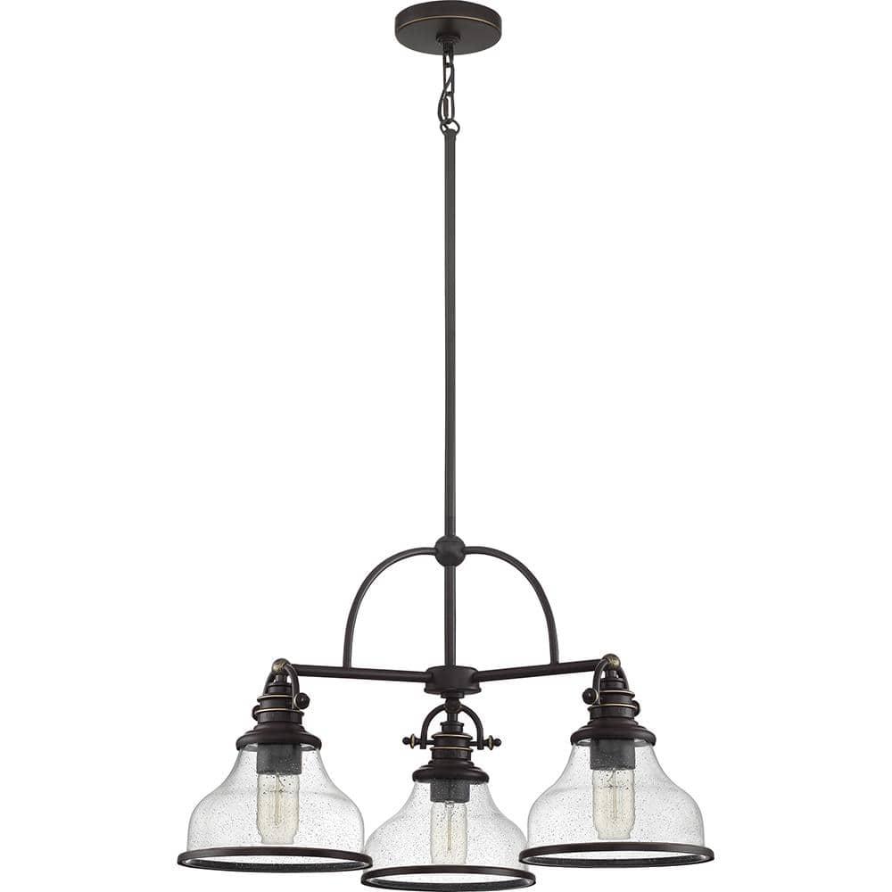 Quoizel Lighting Grant 3 - Light Chandelier in  Palladian Bronze