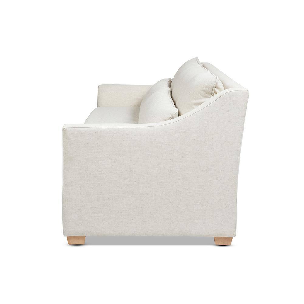Jennifer Taylor Home Ada Modern Fabric Sofa with Flared Arm in Flax White