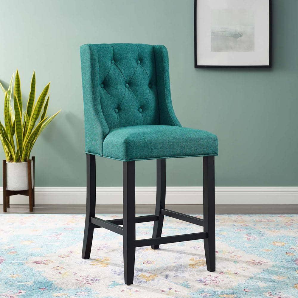 Modway Baronet Tufted Button Upholstered Fabric/Faux Leather Stool