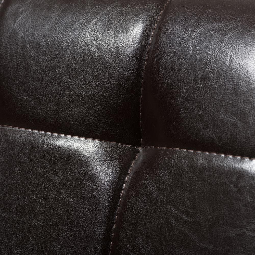 Baxton Studio Mid-Century Masterpieces Club Chair Brown: Upholstered Polyester, Wood Frame, Spot Clean