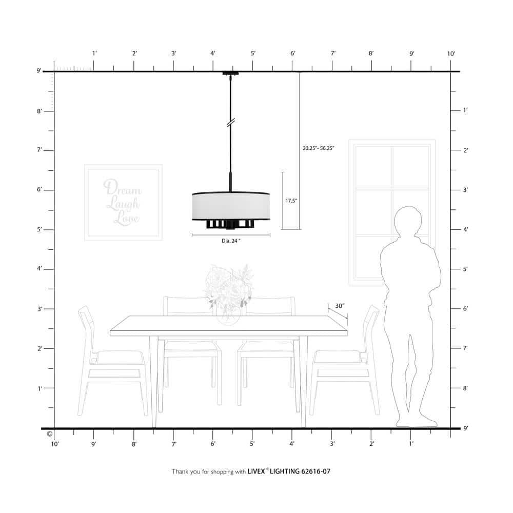 Livex Lighting Park Ridge 6 - Light Chandelier in  Bronze