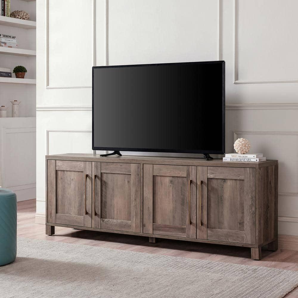 Evelyn&Zoe Chabot Rectangular TV Stand for TV's up to 75", Gray Oak
