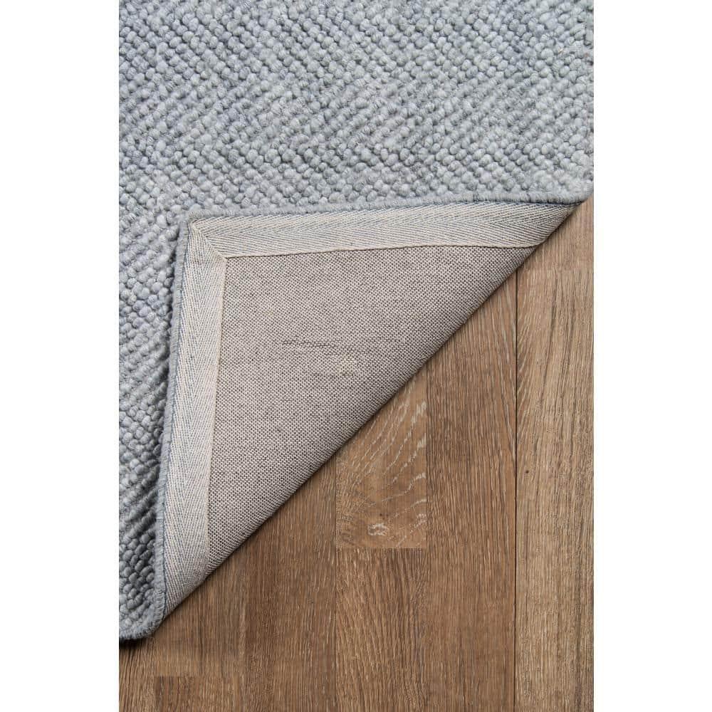 Erin Gates By Momeni 5'x8' Solid Woven Area Rug Gray: Modern Handmade Low Pile Polyester Rectangle Rug