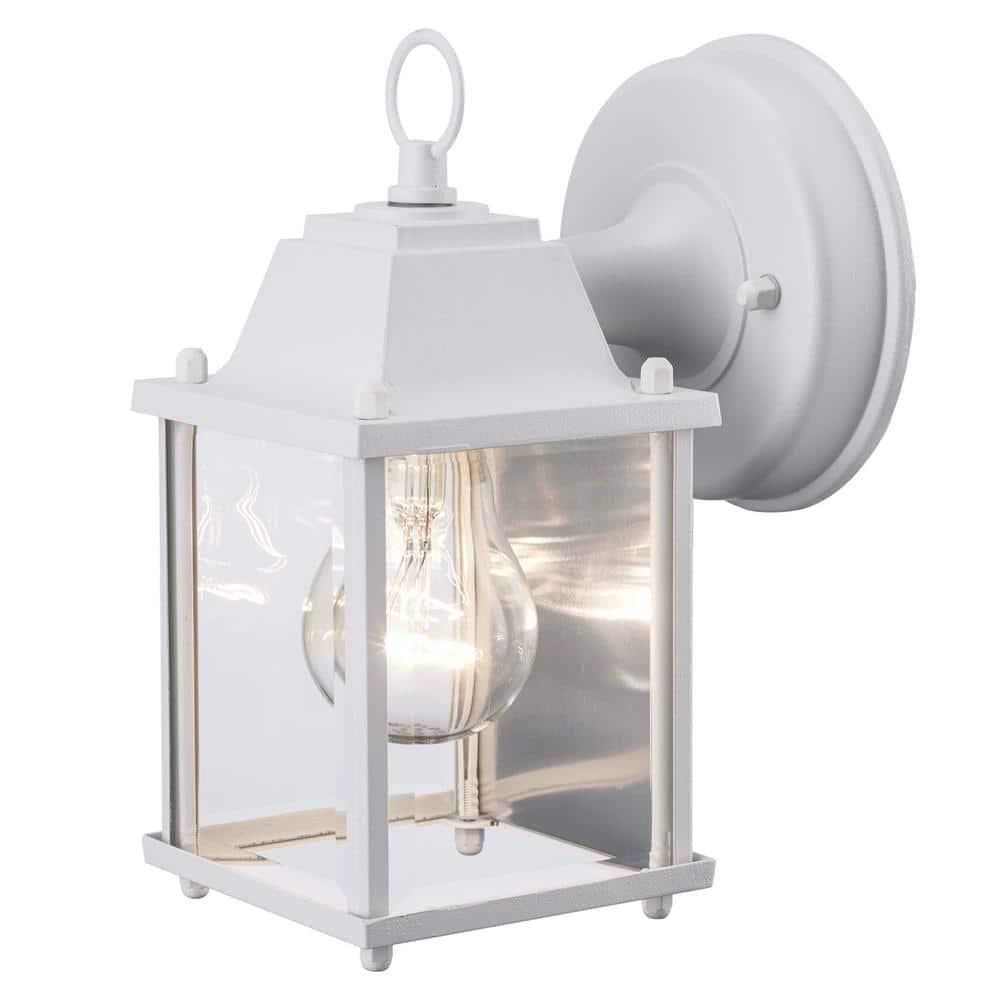 Trans Globe Lighting 40455 Purisima Mission 1 Light Lantern Outdoor Wall Sconce - White