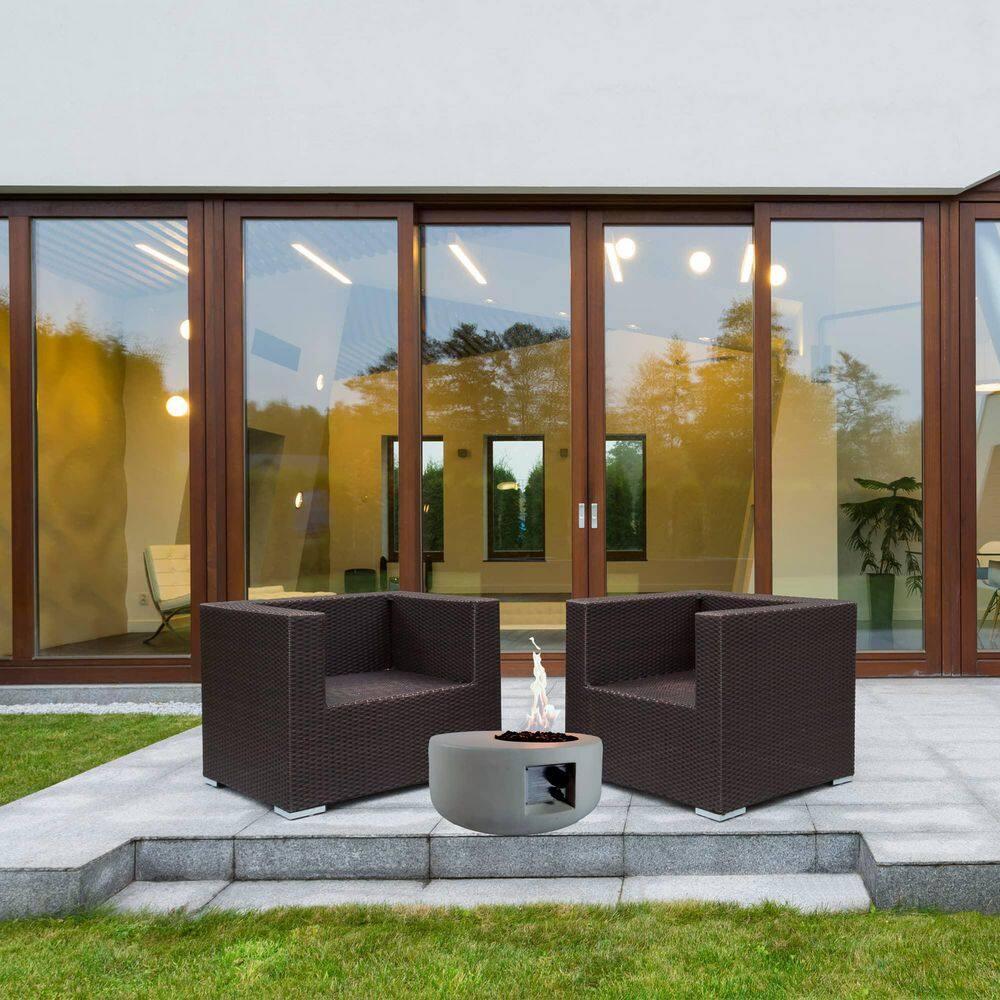 Bluegrass Living Bluegrass Living 26 Inch Carlisle MGO Propane Fire Pit Table Glass Beads & Cover-Model# HF26900AA